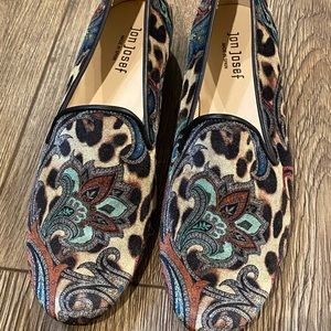 Jon Josef Velvet Gatsby Leopard Flat